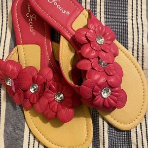 Flower dress flip flop